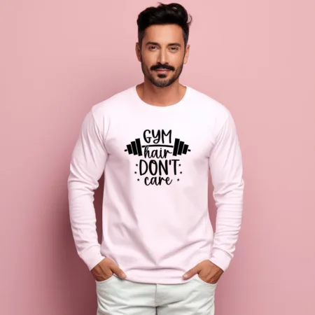 Men's Gym Hair Don't Care Graphics Printed Sweatshirts