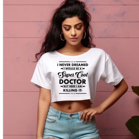 Women's Doctor Graphics Printed Crop Tops