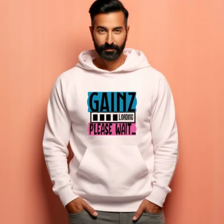 Men's Gainz  Please Wait Graphics Printed Hoodies