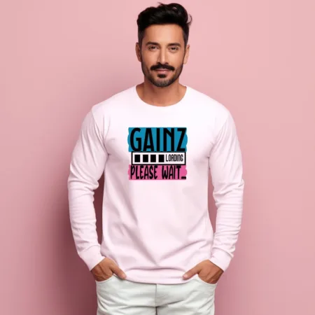 Men's Gainz  Please Wait Graphics Printed Sweatshirts