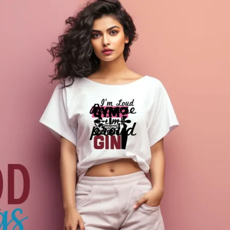 Women's Im Loved  Graphics Printed Oversized T-Shirt