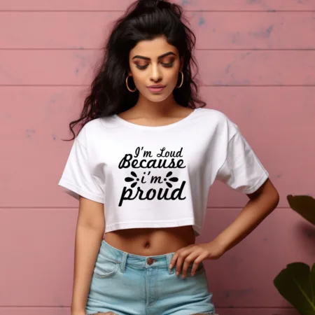 Women's Im Loved  Graphics Printed Crop Tops