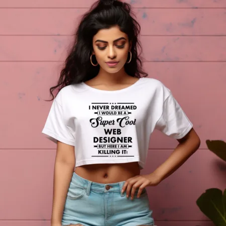 Women's Web Designer Graphics Printed Crop Tops