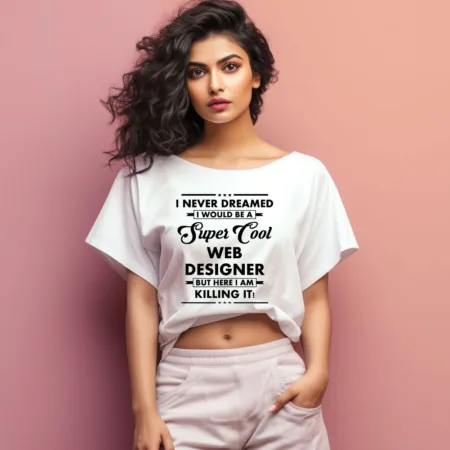 Women's Web Designer Graphics Printed Oversized T-Shirt