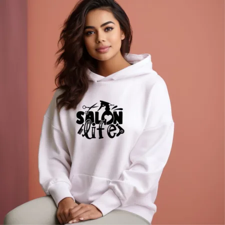 Women's Saloon Life Graphics Printed Hoodies
