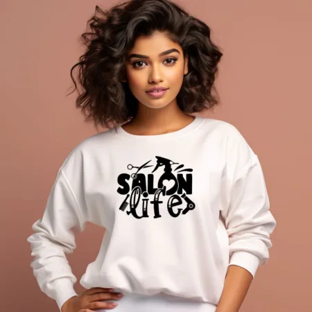 Women's Saloon Life Graphics Printed Sweatshirts