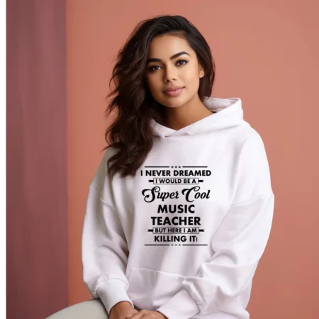 Women's Music Teacher Graphics Printed Hoodies