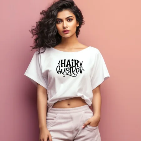 Women's Hair Gusteer Graphics Printed Oversized T-Shirt