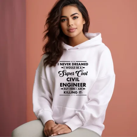 Women's Civil Engineer Graphics Printed Hoodies