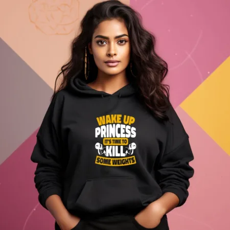 Women's Wake Up Princess Graphics Printed Hoodies