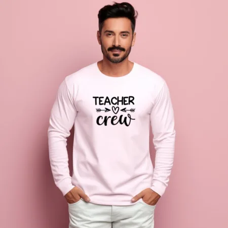 Men's Teacher Crew Graphics Printed Sweatshirt