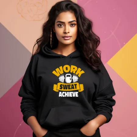 Women's Work Sweat Achieve Graphics Printed Hoodies