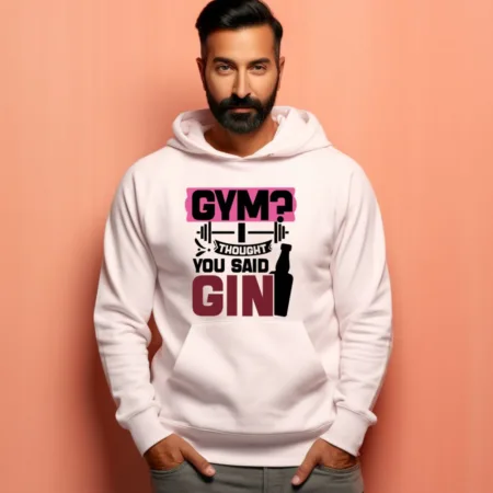 Men's Gym Thought You Said Zin Graphics Printed Hoodies