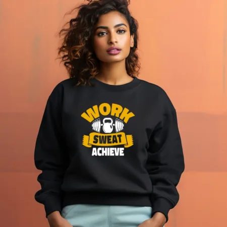 Women's Work Sweat Achieve Graphics Printed Sweatshirts