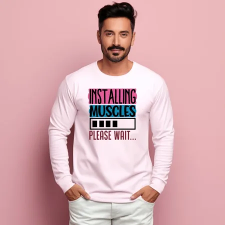 Men's Installing Muscles Please Wait Graphics Printed Sweatshirts