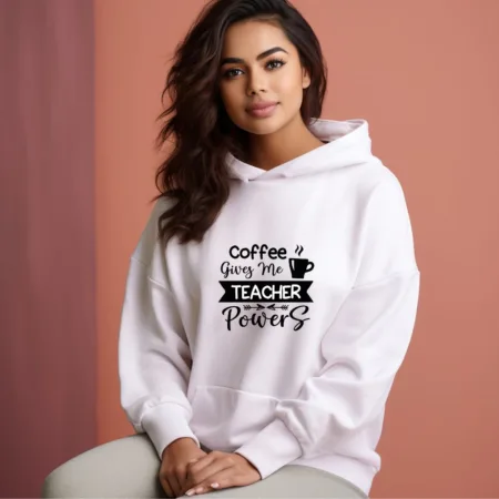 Women's Coffee gives me teacher Graphics Printed Hoodies