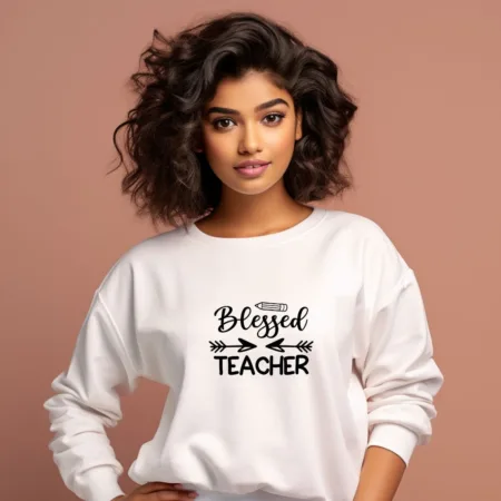 Women's Blessed Teacher Graphics Printed Sweatshirts