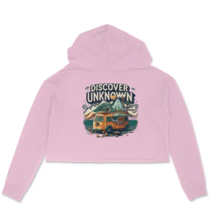 Women's Discover Unknown Graphics Printed Crop Hoodies