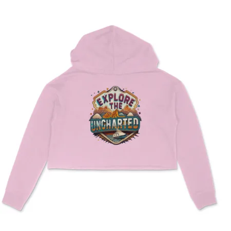 Women's Explore The Uncharted Graphics Printed Crop Hoodies