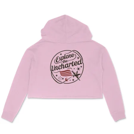 Women's Explore The Uncharted Graphics Printed Crop Hoodies