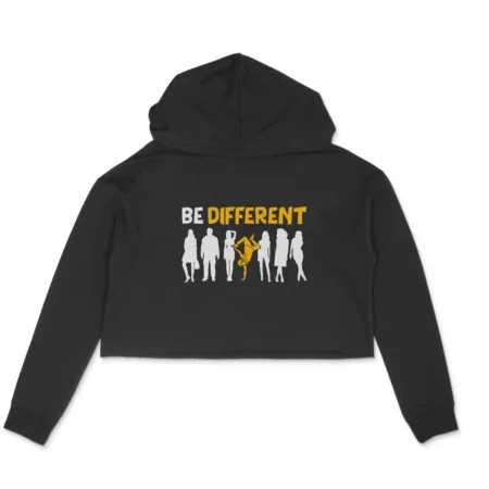 Women's Be Different Graphics Printed Crop Hoodies