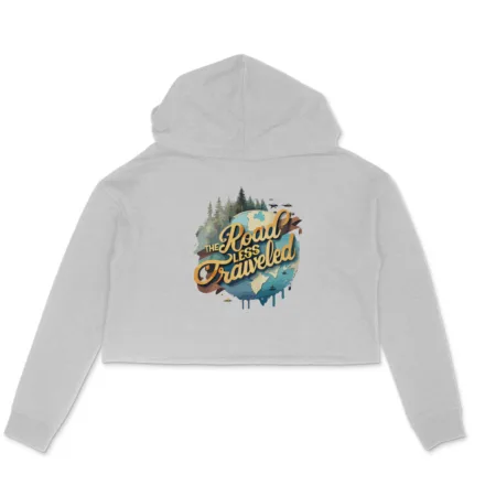 Women's  The Road Less Travelled  Graphics Printed Crop Hoodies