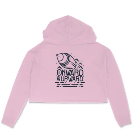 Women's Onward & Upward Graphics Printed Crop Hoodies