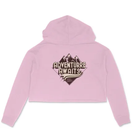 Women's Adventurre Awaits Graphics Printed Crop Hoodies