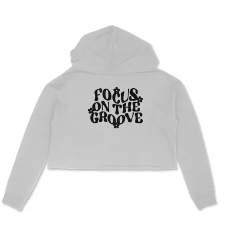 Women's Focus On The Groove Graphics Printed Crop Hoodies