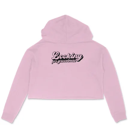 Women's Looking For Grooviness Graphics Printed Crop Hoodies