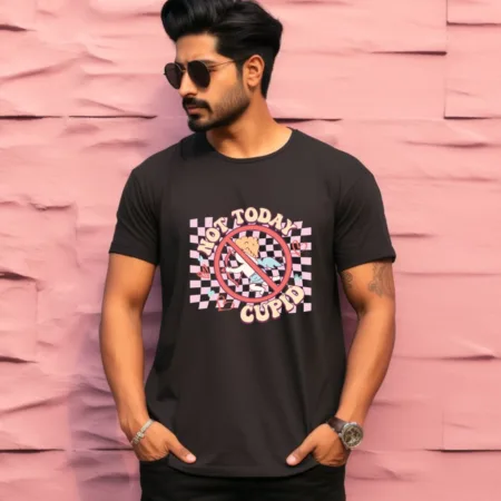 Men's Not Today Cupid Graphics Printed T-Shirt