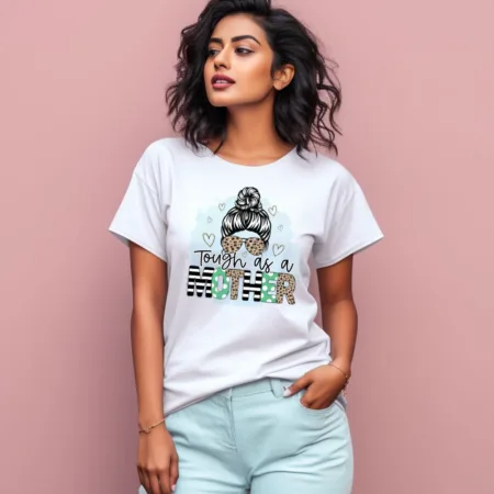 Women's Tough As A Mother Graphics Printed T-Shirt