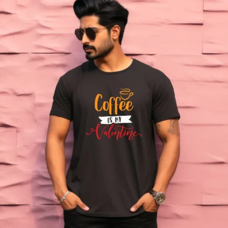 Men's Coffee Is My Valentine Graphics Printed T-Shirt