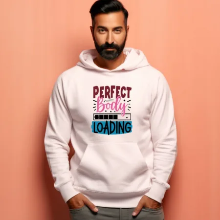 Men's Perfect Body Loading Quote Printed Hoodies