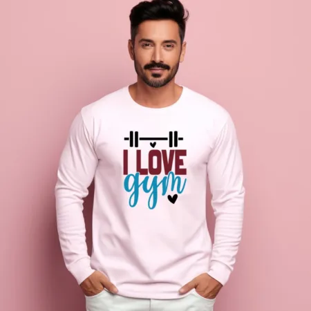Men's I Love Gym Quote Printed Sweatshirts