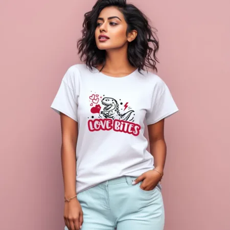 Women's Love Bites Graphics Printed T-Shirt