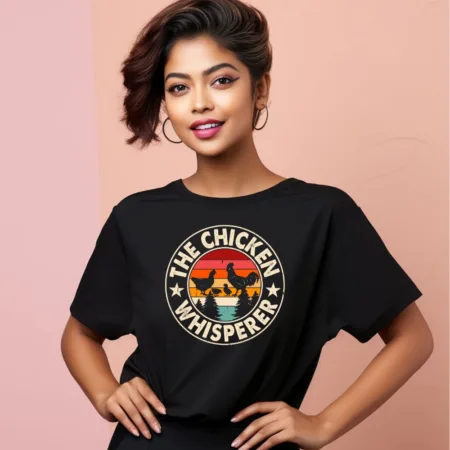 Women's The Chicken Whisperer Graphics Printed Oversized T-Shirt
