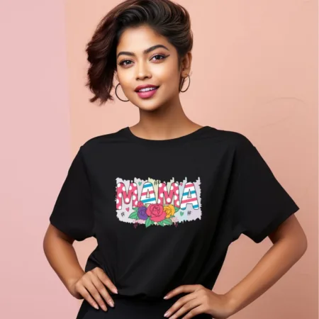 Women's Mama Graphics Printed Oversized T-Shirt