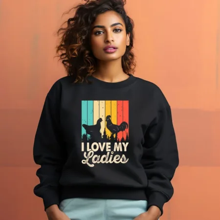 Women's I Love My Ladies Graphics Printed Sweatshirts