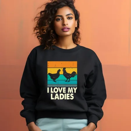Women's I Love My Ladies Graphics Printed Sweatshirts
