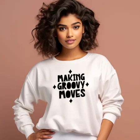 Women's Making Groovy Moves Graphics Printed Sweatshirts