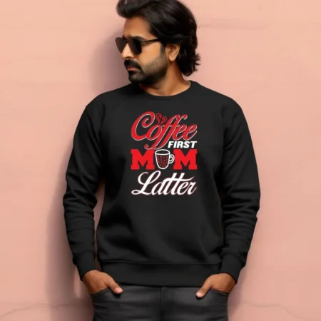 Men's Coffee Latter Graphics Printed Sweatshirts