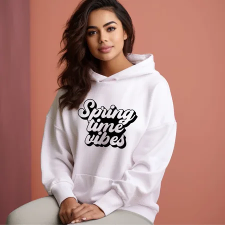 Women's Spring Time Vibes Graphics Printed Hoodies