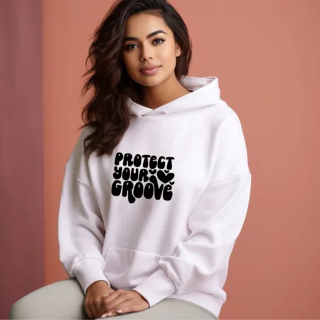 Women's Protect Your Groove Graphics Printed Hoodies