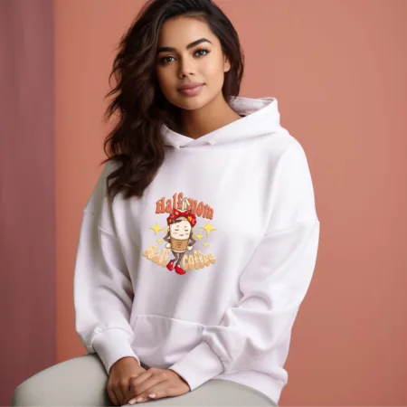 Women's Half Mom Half Coffee Graphics Printed Hoodies