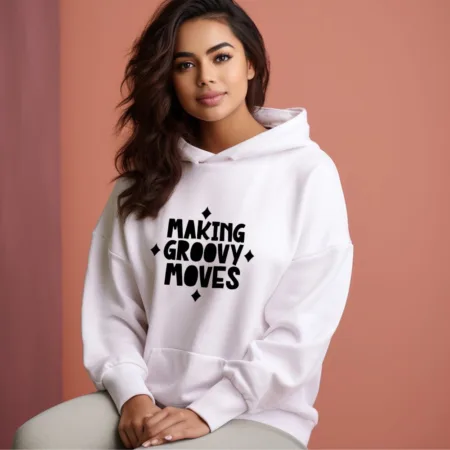 Women's Making Groovy Moves Graphics Printed Hoodies