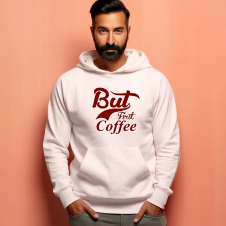 Men's But First Coffee Graphics Printed Hoodies