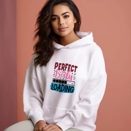 Women's Perfect Body Loading Graphics Printed Hoodies