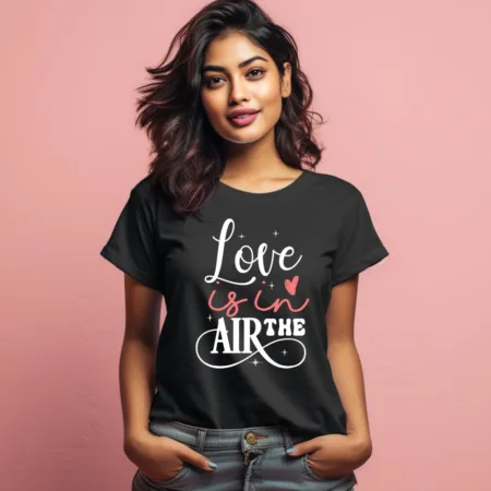 Women's Love Is In The Air Graphics Printed T-Shirt