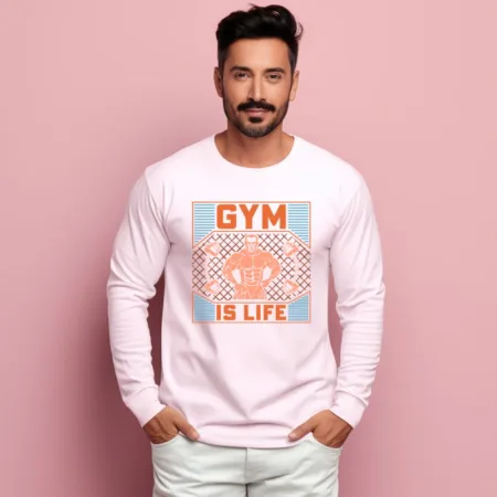 Men's Gym Is Life Graphics Printed Sweatshirts